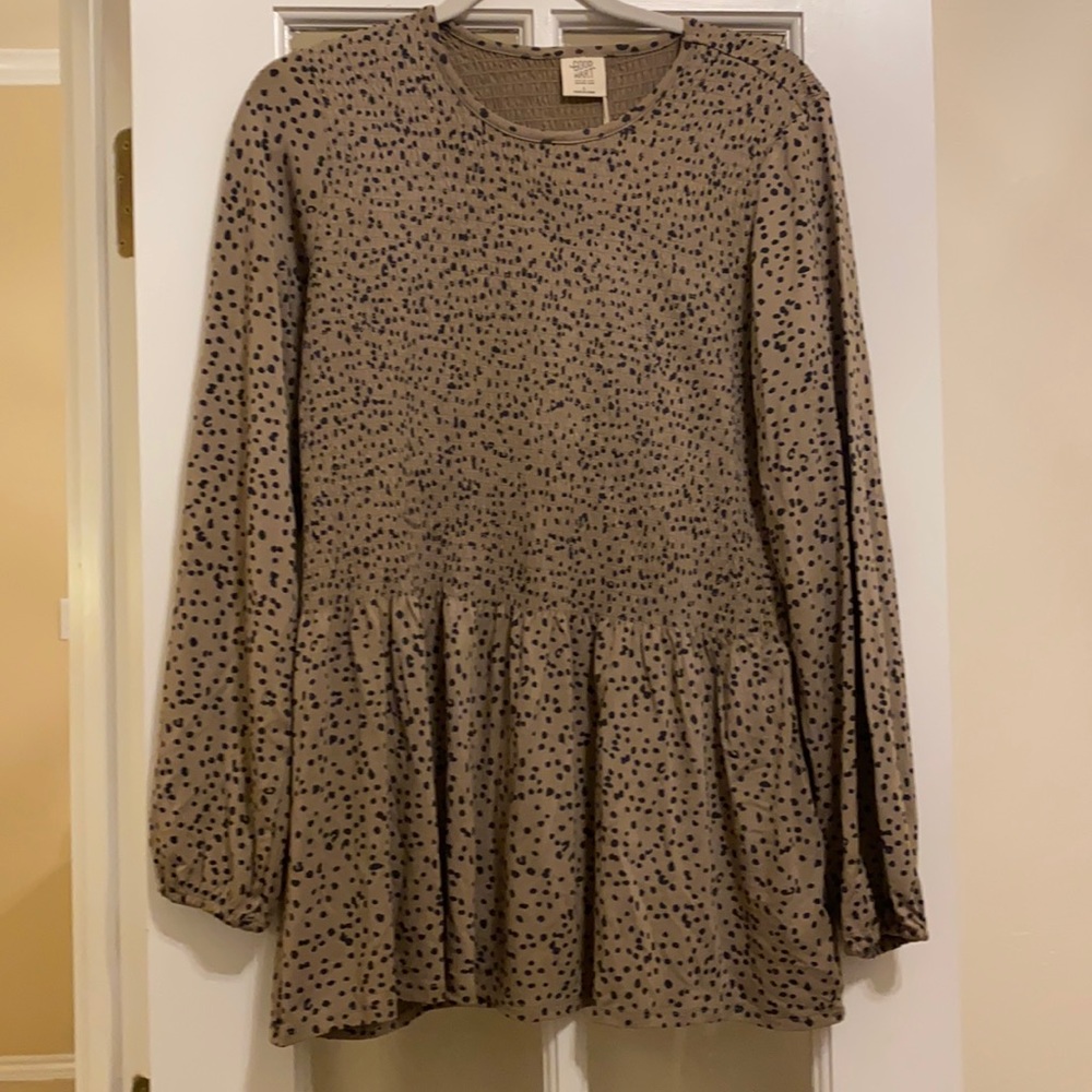 Matilda Jane Good Hart Peplum polka dot top